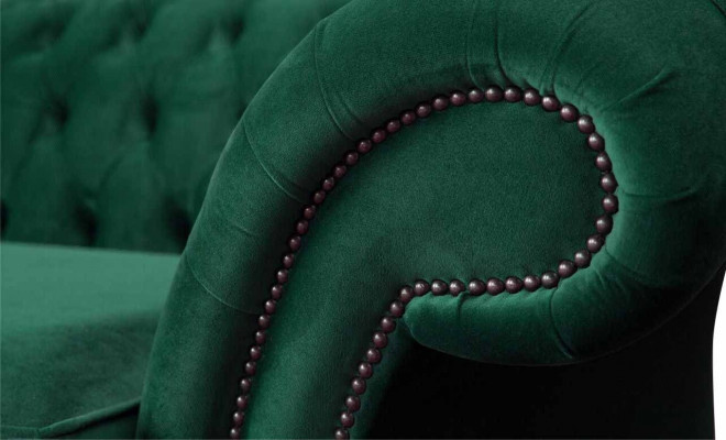 Chesterfield Canapé Sofa Polster 3 Sëtzer Canapéë Sëtz Sofas Gréng Nei