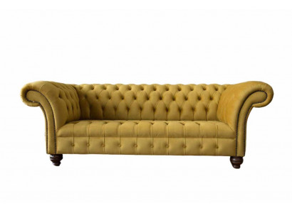 Chesterfield Giel Sofa Polster 3 Sëtzer Canapéen Sëtz Sofasen Dräisëtzer