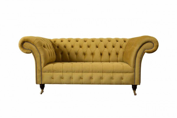 Zwee-Sëtzer Sofa 2 Sëtzer Design Sofas Polster Chesterfield Sëtz Stoff Textil