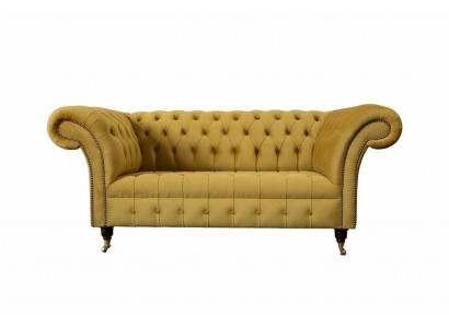 Zwee-Sëtzer Sofa 2 Sëtzer Design Sofas Polster Chesterfield Sëtz Stoff Textil