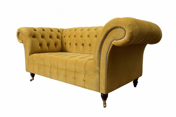 Zwee-Sëtzer Sofa 2 Sëtzer Design Sofas Polster Chesterfield Sëtz Stoff Textil