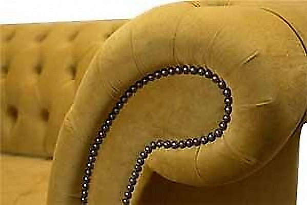Zwee-Sëtzer Sofa 2 Sëtzer Design Sofas Polster Chesterfield Sëtz Stoff Textil