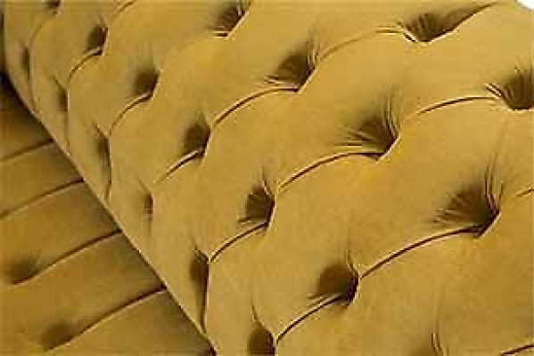 Zwee-Sëtzer Sofa 2 Sëtzer Design Sofas Polster Chesterfield Sëtz Stoff Textil