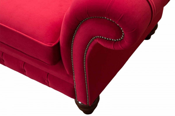 Design Modern Textil Sofa 2 Sëtzer Couch Polster Luxus Sofas Chesterfield