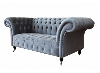 Chesterfield Sofa 3 Sëtzer Luxus Canapé Wunnzëmmer Sofas Gro Stoffcanapé