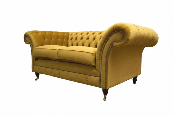 Canapé 2 Sëtzer Canapé Polster Canapé Textil Stoff Chesterfield Canapéen Nei