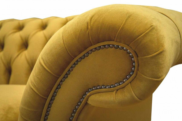 Canapé 2 Sëtzer Canapé Polster Canapé Textil Stoff Chesterfield Canapéen Nei