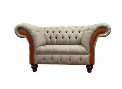 Chesterfield Sofa Polster 1,5 Sëtzer Sofa Klassesch Eenzelstull Gro Nei