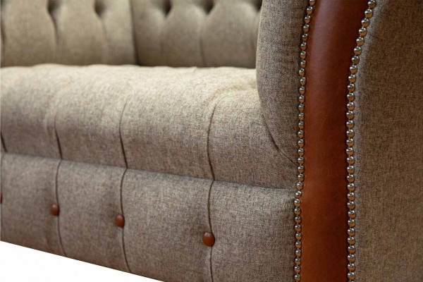 Chesterfield Sofa Polster 1,5 Sëtzer Sofa Klassesch Eenzelstull Gro Nei