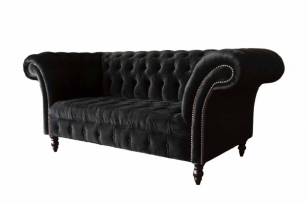 Chesterfield 2-Sëtzer Designer Sofa Couch Polster Luxus Couchen Textil