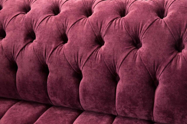 Sofa Luxus Textil Chesterfield Couch Sofas Polstersëtz 2 Sëtzer Rosa Design