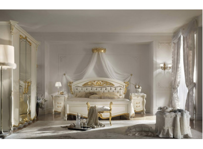 Italienesch Schlofkummer Miwwelen Luxus Designer Bett Duebel Better Gold