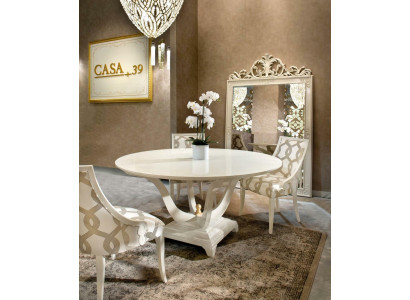 Ronn Dësch Iesszëmmer Ronn Holzdëscher Design Original Miwwelen Italienesch Miwwelen