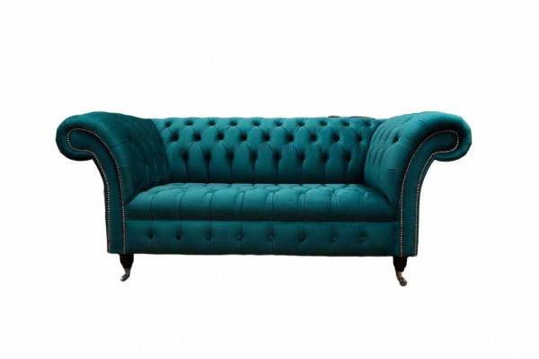 Sofa 2 Sëtzer Design Sofas Polstersofaen Textil Chesterfield Sëtz