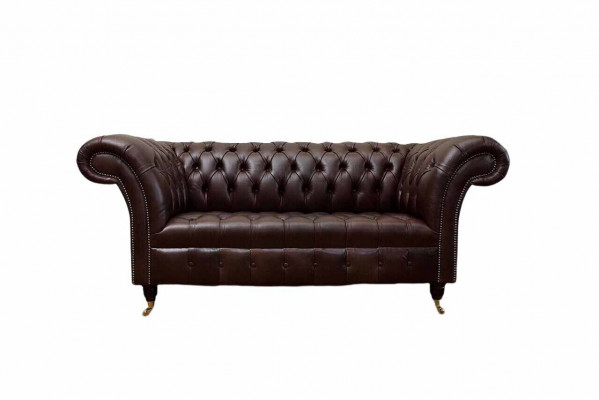 Sofa Canapé Chesterfield Polster Sofas 2 Sëtzer Lieder Textil Lounge Neit