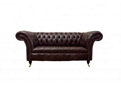 Sofa Canapé Chesterfield Polster Sofas 2 Sëtzer Lieder Textil Lounge Neit
