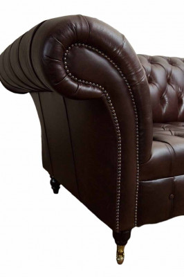Sofa Canapé Chesterfield Polster Sofas 2 Sëtzer Lieder Textil Lounge Neit