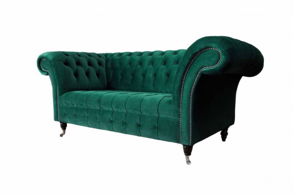 Chesterfield Zweesëtzer Canapé 2 Sëtzer Design Canapéë Polster Modern Sëtz Stoff