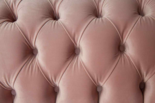 Sofa 2 Sëtz Couch Polster Chesterfield Wunnzëmmer Design Textil Neit