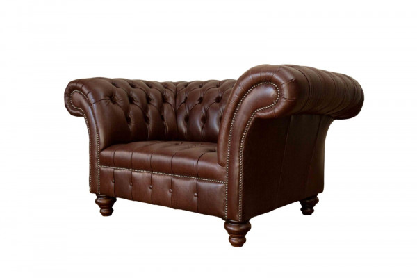 Chesterfield Sofa Wunnzëmmer Canapéen Couch Polster Lieder Modern 1,5 Sëtzer