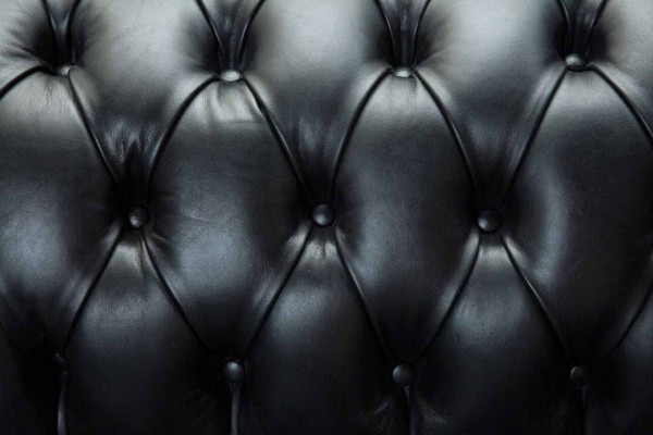 Drësëtzegen Luxus Canapé 3 Sëtz Canapéen Sëtz Lieder Schwaarz Chesterfield