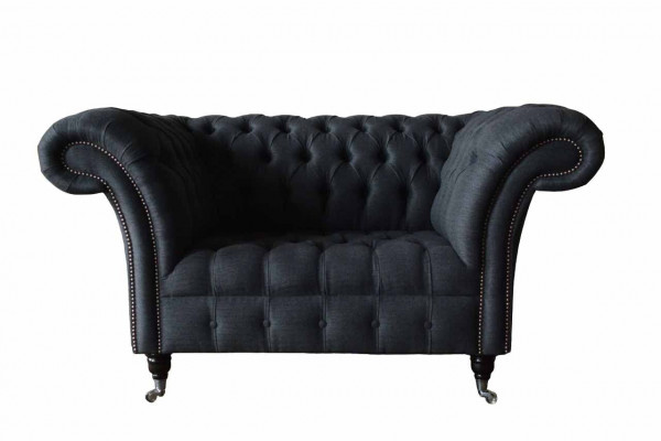 Canapé Polster Canapé Stoff Chesterfield Canapéen 1,5-Sëtzer Einsitzer Gro