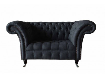 Canapé Polster Canapé Stoff Chesterfield Canapéen 1,5-Sëtzer Einsitzer Gro