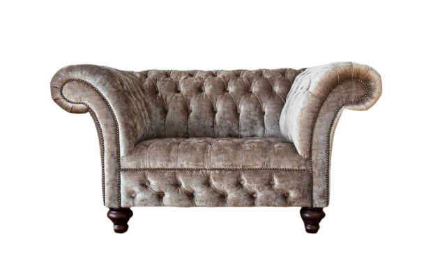 Chesterfield Fauteuil Canapé 1 Plaz Sofa Textil Stoff Canapéen Polster Nei