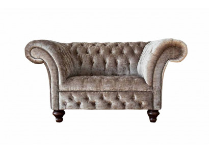 Chesterfield Fauteuil Canapé 1 Plaz Sofa Textil Stoff Canapéen Polster Nei