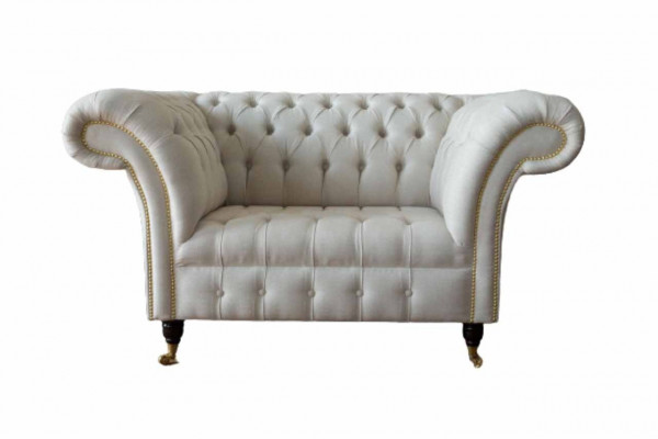 Sofa 1.5 Sëtz Couch Design Polster Modern Textil Stoff Sofae Nei