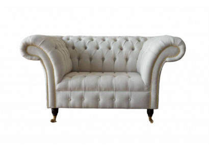 Sofa 1.5 Sëtz Couch Design Polster Modern Textil Stoff Sofae Nei