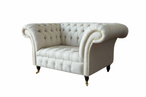 Sofa 1.5 Sëtz Couch Design Polster Modern Textil Stoff Sofae Nei