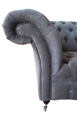 Chesterfield Sofa 1.5 Sëtzer Couch Polster Design Sofas Sëtz Polster Gro