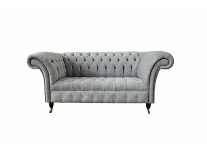 Design Couch Sofas Stoff Modern Sofagarnitur 2-Sëtzer Polster.