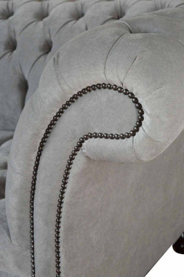 Design Couch Sofas Stoff Modern Sofagarnitur 2-Sëtzer Polster.