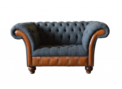 Sëtzfauteuil 1 Plaz Sofa Këssen Design Luxus Stoffsofa Chesterfield Textil