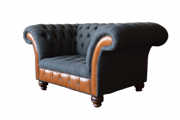 Sëtzfauteuil 1 Plaz Sofa Këssen Design Luxus Stoffsofa Chesterfield Textil