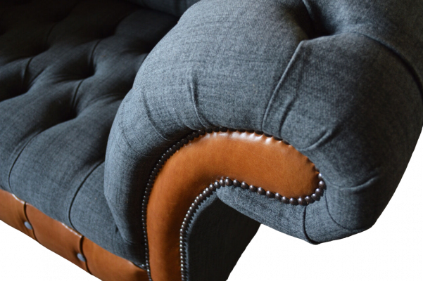 Sëtzfauteuil 1 Plaz Sofa Këssen Design Luxus Stoffsofa Chesterfield Textil