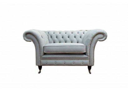 Fauteuil Këssen Sofa Stoff Chesterfield Canapéen 1 Seeter Einsitzer Gromewüssen