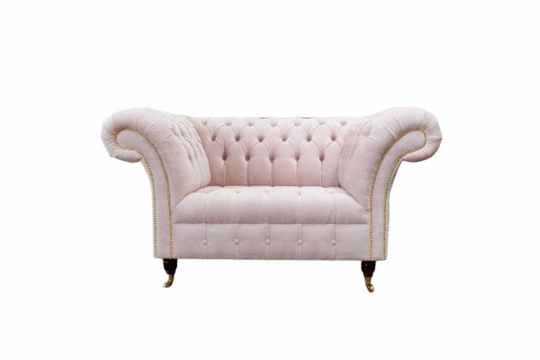 Fautteuil Pouster Canapé Textil Chesterfield Couche 1 Plaz Eenzetzer Rose