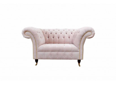 Fautteuil Pouster Canapé Textil Chesterfield Couche 1 Plaz Eenzetzer Rose