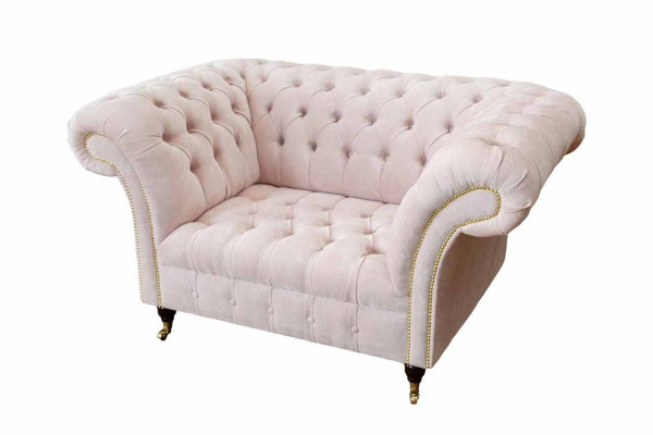 Fautteuil Pouster Canapé Textil Chesterfield Couche 1 Plaz Eenzetzer Rose
