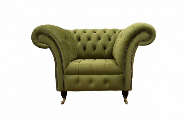 Chesterfield Design Sëtz Canapé Polster Luxus Stoff Couchen Einsëtzer