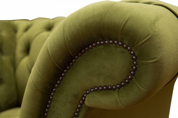Chesterfield Design Sëtz Canapé Polster Luxus Stoff Couchen Einsëtzer