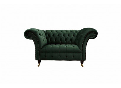 Sessel Design Relax Gréng Textil Wunnzëmmer Polster Sëtz Luxus Einsitzer