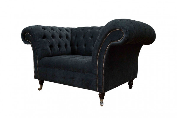 Chesterfield Design Sofa Sessel Polster Luxus Textil Couchen 1 Sëtz
