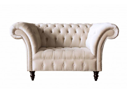 Couch Këssen Sofa Textil Chesterfield Couches 1,5 Sitzverwand Einsitzer Rosa