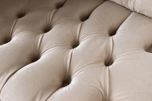 Couch Këssen Sofa Textil Chesterfield Couches 1,5 Sitzverwand Einsitzer Rosa