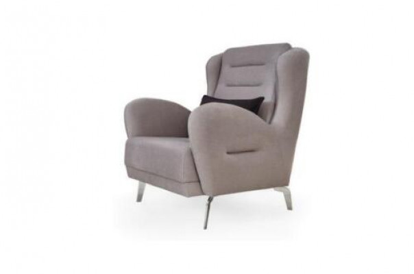 Luxus Sofagarnitur 3+3+1 Sëtzer Dräisëtzer Sofa Fotell Stoff Gro Modern