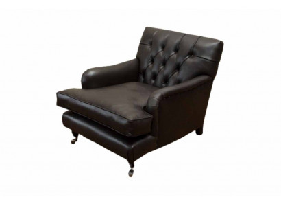 Designer Fotell 1 Sëtz Braun Lieder Textil Luxus Sofa Chesterfield